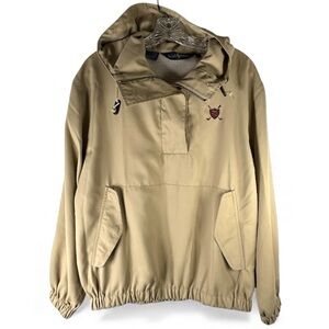 Polo Ralph Lauren Jacket Mens Golf Crest Small Brown Hoodie Softshell Parka Vtg